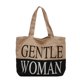 thumbnail image 1 of Bolso de lona con letras en contraste, bolso de mano informal y elegante, bolso de hombro artístico de gran capacidad para mujer, 1 of 6