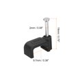 thumbnail image 2 of Unique Bargains 100 Packs 0.38 Inch Cable Clips, Ethernet Cable Clamps with Steel Nails, Black, 2 of 6
