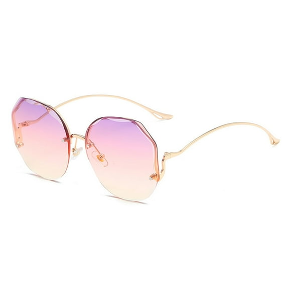 Gradient sunglasses butterfly flower sunglasses fashion trend sunglasses, made of metal - style:style1;