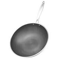 thumbnail image 1 of OULII 1Set Wok with Handle Grey Stainless Steel for Kitchen Utensil Daily Use, 1 of 5