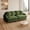 Green, variant on Newest 68" Chenille 2-Seater Loveseat Sofa, Deep Seat Couch with 4 Throw Pillows & Solid Wood Frame for Living Room, Camel