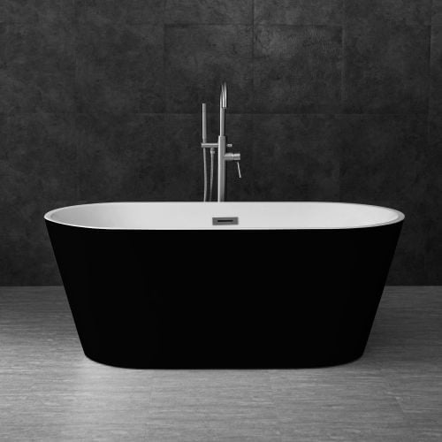 WOODBRIDGE 59" Freestanding Bathtub Contemporary Soaking Tub BTA1814