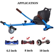 HoverTech 1 Go Cart Adjustable Seat Attachment for 6.5 Hover-Board Buggy - Blue