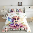 thumbnail image 3 of Feelyou Spring Flower Elf Bedding Comforter Set for Kids, Groovy Floral Mushroom Twin Comforter Sets, Fairy Tale Princess Reversible Bedding Set, Lightweight Room Decor, 2-Piece, 3 of 9
