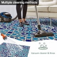 thumbnail image 5 of Vintage Morocco Outdoor Rug for Patio/Deck/Porch, Non-Slip Large Area Rug 6 x 9 Ft, Traditional Tribal Abstract Geometric Blue Indoor Outdoor Rugs Washable Area Rugs, Camping Rug Carpet Runner, 5 of 8