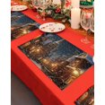 thumbnail image 4 of Christmas Placemats Set of 4, Vintage Painting Street Winter Placemat for Dining Table Decorations, Cotton Linen Snow Town Place Mats, Xmas Table Mats for Kitchen Dinner Holiday Party Decor Gift, 4 of 6