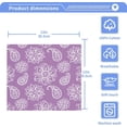 thumbnail image 4 of Floral Paisley Purple Washcloth 12x12in Set, 4 Pack Absorbent Cotton Towel Square Kitchen Dishes Towels, Soft Cleaning Face Hand Towel Fast Drying, 4 of 7