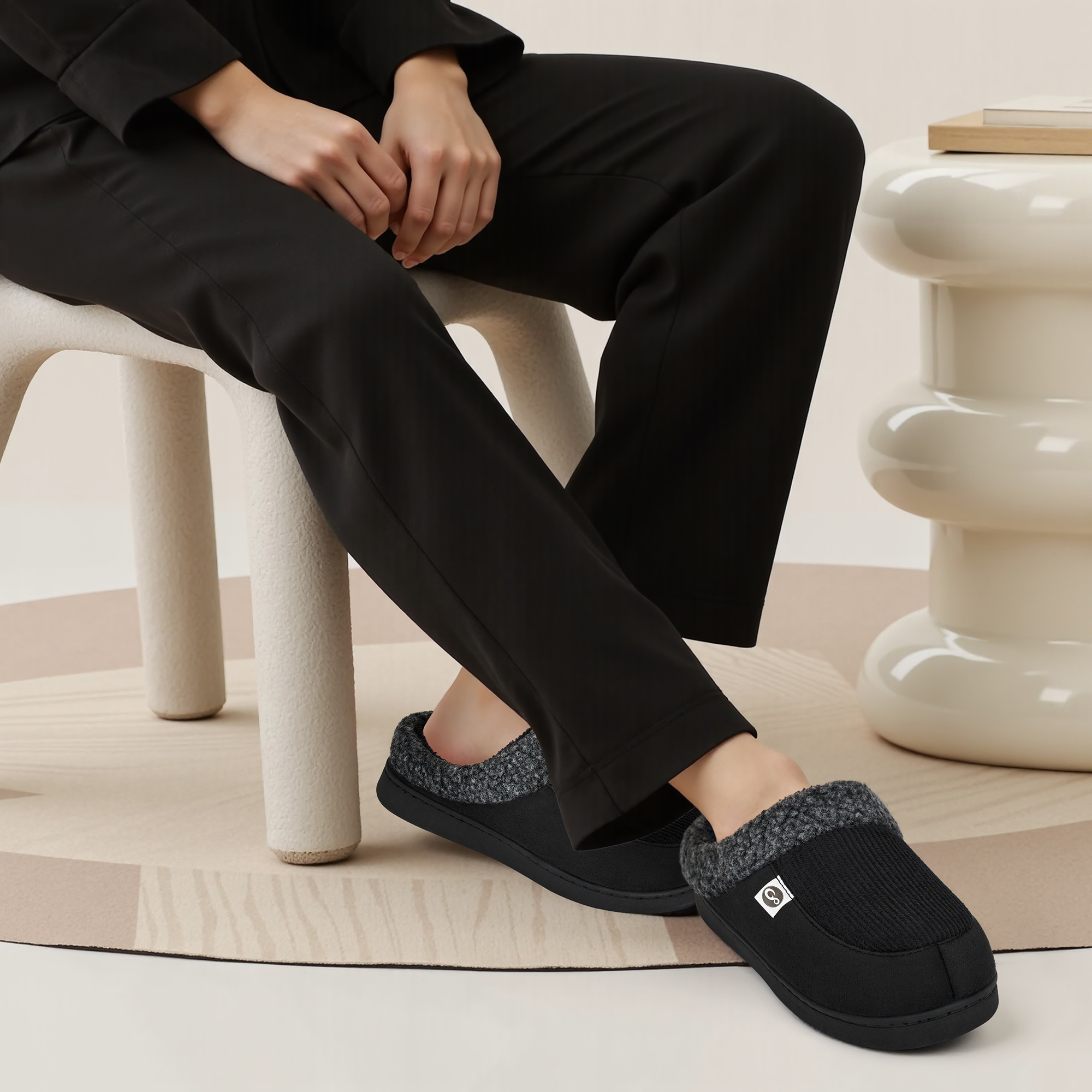 Ablanczoom Men's Fuzzy Memory Foam Slippers photo 3