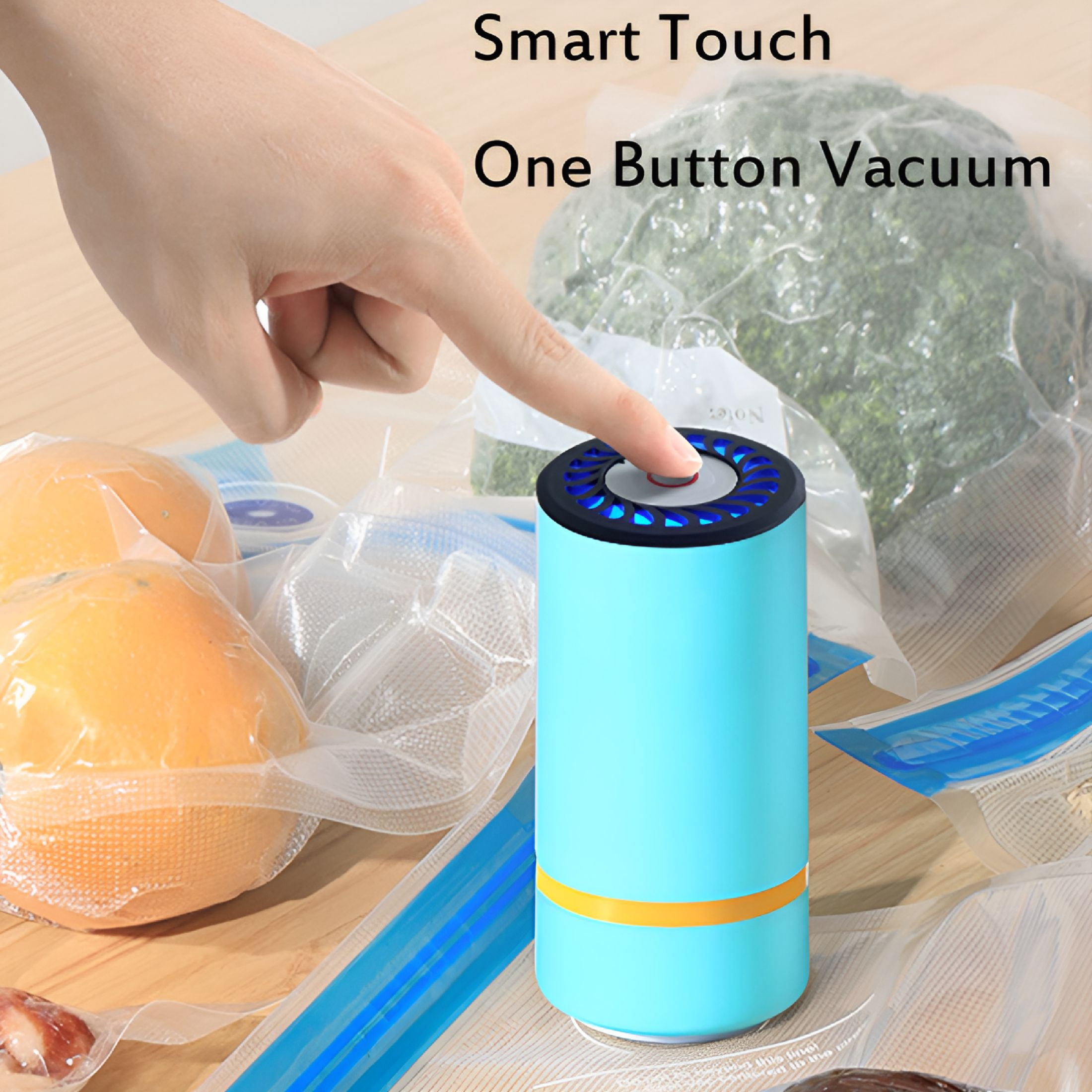 Portable Handheld Vacuum Pump for Plastic Bags,5V 5W 50-60kPa Electric Mini Bag Sealer Household Vacuum Packaging Machine for Food Storage,