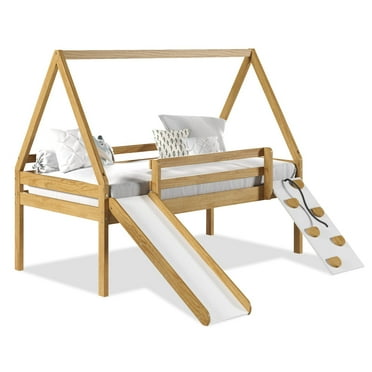 Casita Twin Play Bed for Kids - with Slide and Climbing Ramp