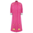thumbnail image 3 of Zaldita Men Priest Robe Clergy Cassock Catholic Gown Pastor Outfit Christian Dress Up Pink XL, 3 of 5