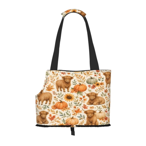Highland Cow Pet Tote Bag Lightweight Shoulder Bag for Shopping and Travel