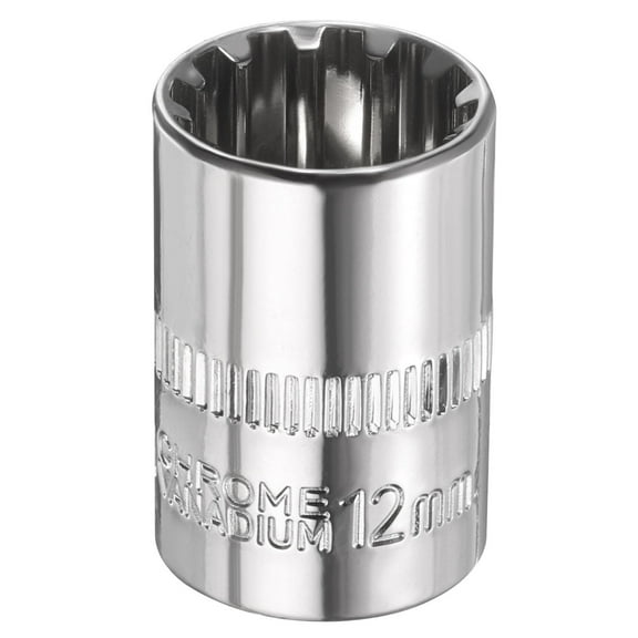Uxcell 12 Points Socket 1/4" Drive 12mm Metric Shallow Impact Socket