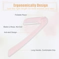 thumbnail image 4 of Unique Bargains 6pcs Eyebrow Razor for Women Foldable Facial Razor Stainless Steel Eyebrow Trimmer Skin Tool White Pink, 4 of 7