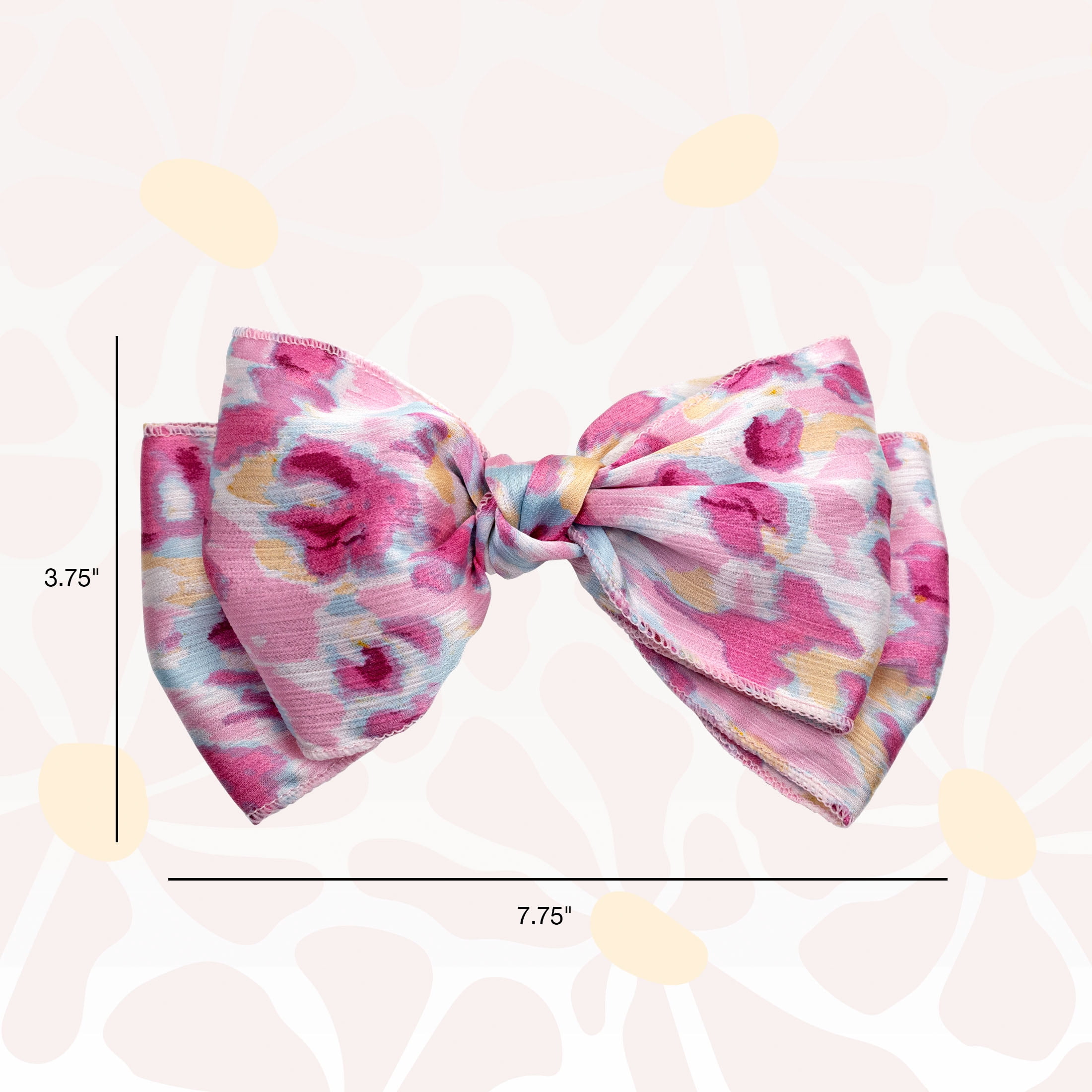 Scunci x Kelsey Anderson Fabric Bow Barrette, Multicolor, 1 count