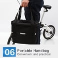 thumbnail image 3 of Yingyy Panier de Guidon de Vélo Pliable Cadre avant Sac de Transport pour Animaux de Compagnie Randonnée Pique-Nique Vélo de Montagne Rangement Route Rouge, 3 of 6