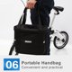 thumbnail image 5 of Eigraketly Cesta para manillar de bicicleta, bolsa plegable con marco frontal desmontable, bolsa de compras para mascotas, bolso de mano para Ciclismo Rojo, 5 of 6