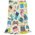 thumbnail image 2 of Pofeuu Playing Video Games Print Ultra-Soft Micro Fleece Blanket,for Bed Or Sofa,All Season Throw Blankets Flannel Blanket-60"x50", 2 of 7