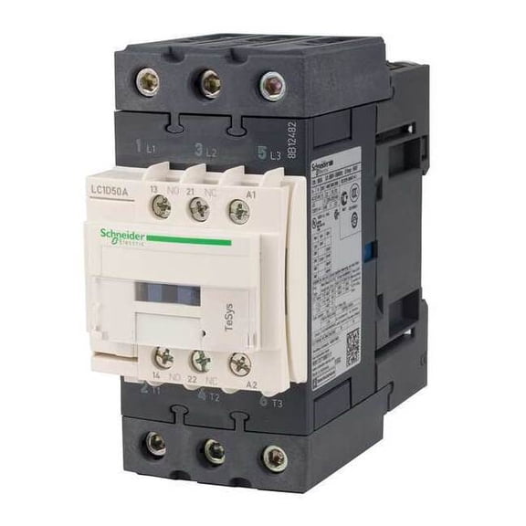 IEC Magnetic Contactor, 1NC/1NO, 24V DC, 3 P, Non-Reversing, Screw Clamp
