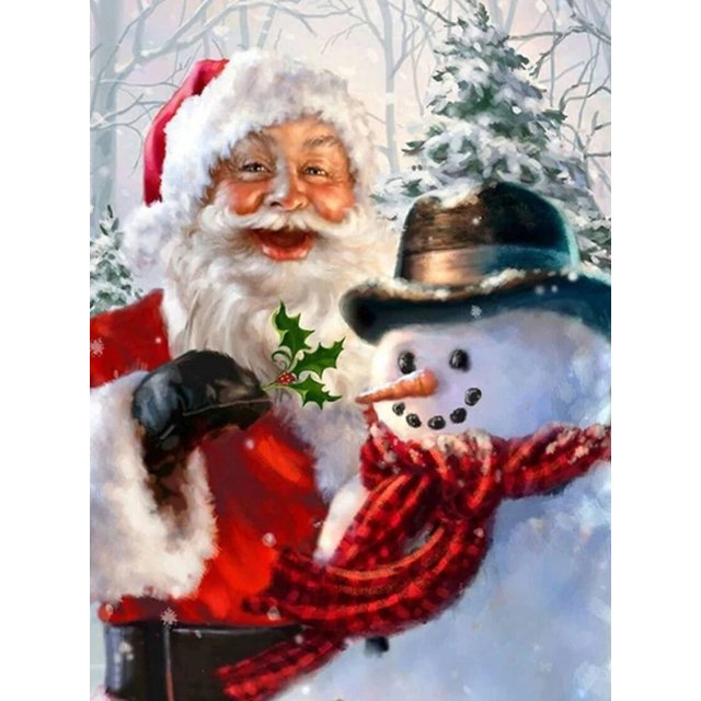 GATYZTORY-pintura de diamantes con marco de Papá Noel, mosaico de diamantes para adultos y niños, regalo, arte de pared, decoración de artesanía para Navidad