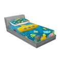 thumbnail image 2 of Ambesonne Yellow Submarine Fitted Sheet & Pillow Sham Set, Marine Coral Reef, Twinxl, Blue Yellow Pink, 2 of 2