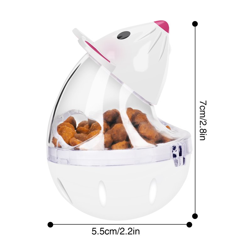 Legendog Cat Food Ball Slow Feed Mice Tumbler Shaped Pet Treat Ball Cat  Food Toy Ball Pet Food Ball Cat Feeder 