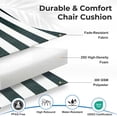 thumbnail image 4 of Aoodor High Back Tufted Patio Chair Cushions Set of 2 for Outdoor Rocking Chairs, 47 x 21 x 2.4 Inch Patio Seat Cushions for Dining Chairs, Adirondack Chairs, Green Stripe, 4 of 7