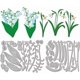 thumbnail image 1 of Troqueles de corte de lirio de los valles para hacer tarjetas, troqueles de flores para manualidades, álbumes de recortes, diarios, repujado y decoración en papel., 1 of 9