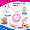 thumbnail image 4 of RangeMaster Econo Ranger Shoulder Pulley │ Physical Therapy Exercises │ Aids in Recovery and Rehabilitation │ Increases Mobility │ Wooden Handles for Comfort │ Metal Bracket Door Attachment (Pink), 4 of 6