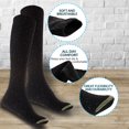 thumbnail image 3 of Women's 4 Pairs Truly Beautiful Comfortable Durable Soft Knee High Cotton Boot Socks M158212 Size 6-9(4 Color w/o Grey), 3 of 9