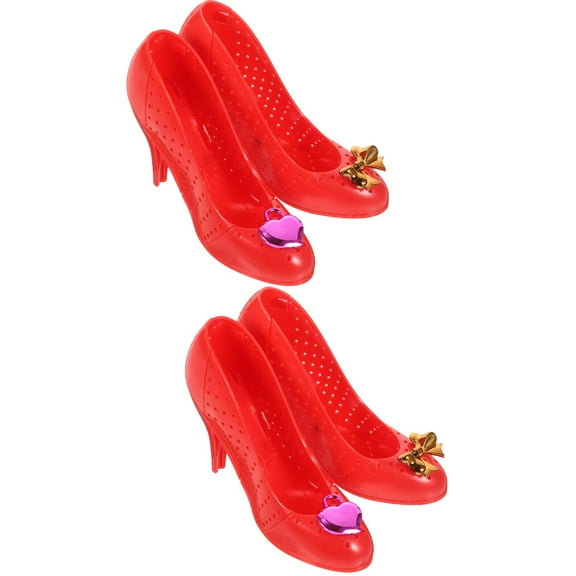 unbranded 4 pcs  Wedding Birthday Cake Decorations High Heel Cupcake Ornaments Baking Decor