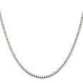 thumbnail image 2 of 925 Sterling Silver Rhodium Plated 2.5mm Box Chain Necklace 22 Inch Chain Necklace for Women and Men, 2 of 2