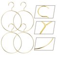 thumbnail image 4 of 4pcs Nordic Style Scarf Ring Hanger Closet Clothes Hanger Metal Belt Hangers, 4 of 7
