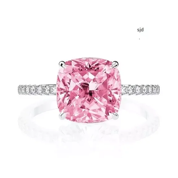 Certified Natural Pink Sapphire Ring 925 Sterling Silver Handmade Engagemant Ring