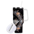 thumbnail image 2 of YAZAOO Tumbler 40oz Insulated Stainless Creative Swan in Celestial Bloom Pattern Steel Water Bottles, 2 of 9