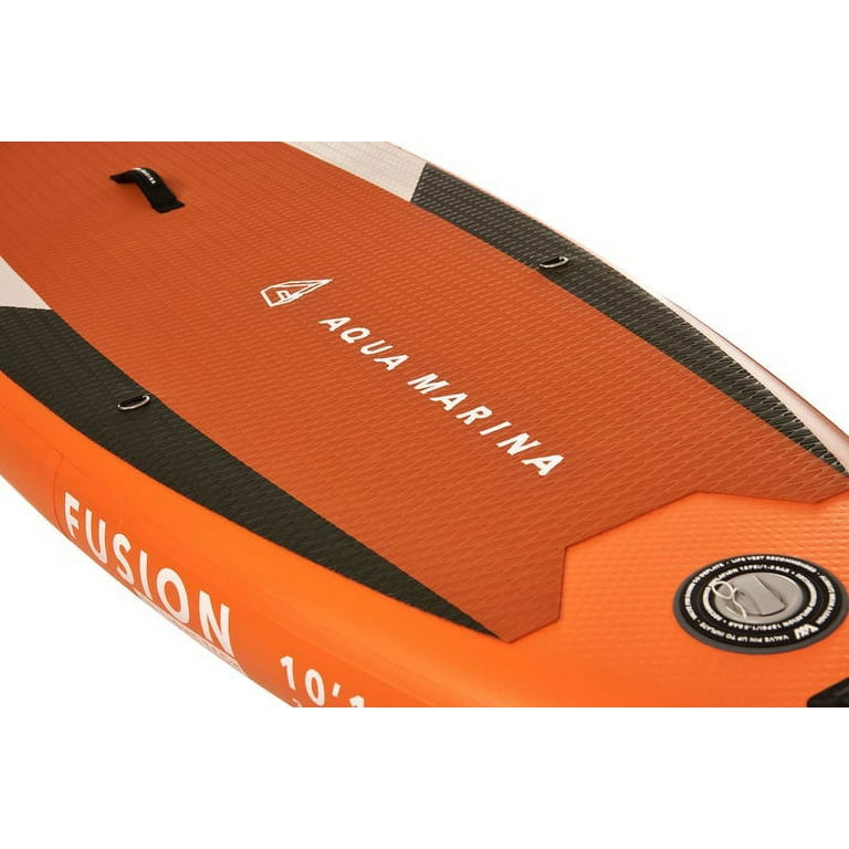 Aqua Fin, SUP 1010 Marina Harness Board - FUSION Carry Pump Inflatable Up Paddle Paddle, Safety & including Stand Package, - Bag,