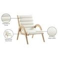 thumbnail image 2 of Meridian Furniture Randal Cream Vegan Leather Accent Chair, 2 of 9
