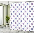 thumbnail image 5 of Ambesonne Purple Shower Curtain, Watercolor Polka Dots, 69"Wx84"L, Lilac Blue, 5 of 5