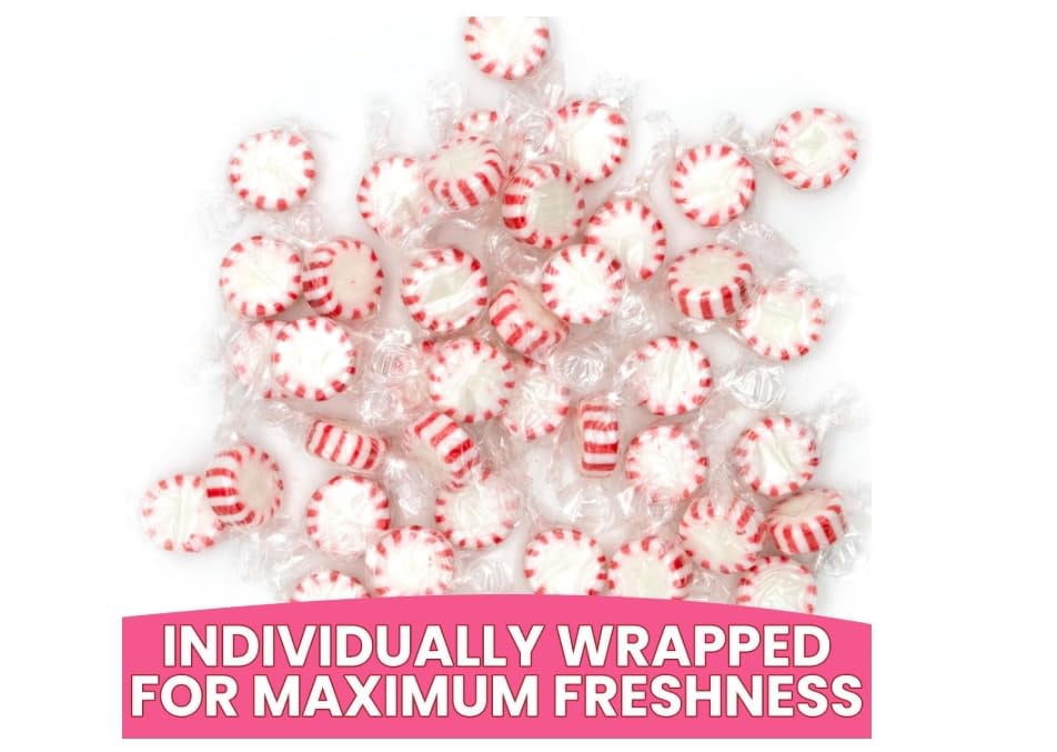 Starlight Peppermints, Individually Wrapped Hard Candy, 5 Pounds, Approx 400 Pieces, Holiday Mint Candies