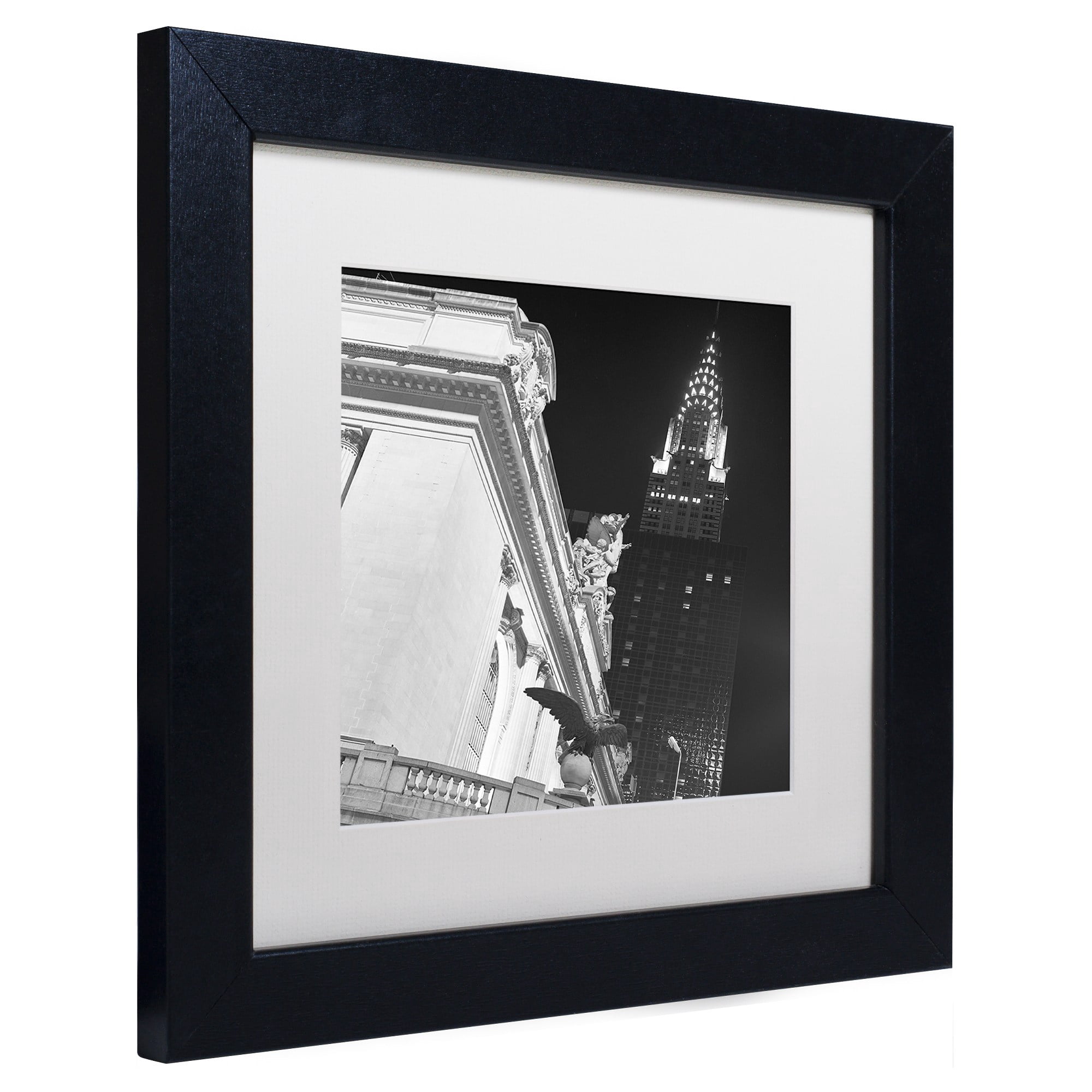Trademark Fine Art "New York 003" Canvas Art by Moises Levy White Matte, Black Frame