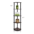 thumbnail image 3 of Furinno Turn-N-Tube Corner Display Rack Multipurpose Shelving Unit-Finish:Espresso/White,Quantity:2 Pack,Size:5-Tier, 3 of 4