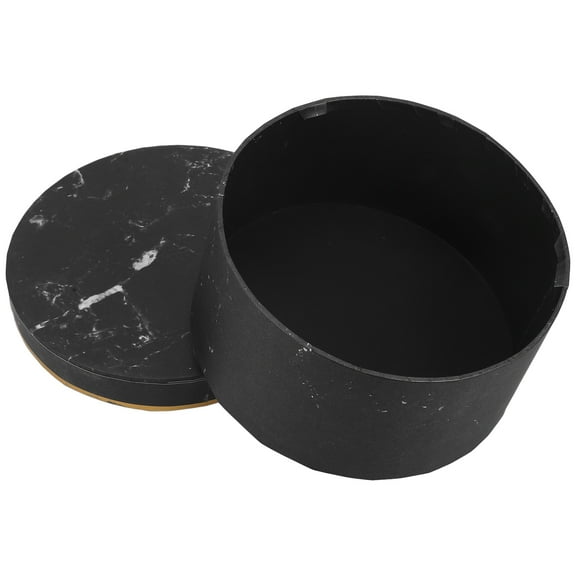 LOLIPPYY Black Round Box with Lid for Elegant Flower Packaging, Wrapping, and Presentation