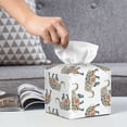 thumbnail image 5 of Goofa Indian Elephant Tissue Box Cover PVC Leather Tissue Holder Square Facial Tissue Case Facial Paper Organizer Dispenser for Bathroom, Vanity Countertop, 5 of 8
