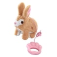 thumbnail image 3 of Conejo eléctrico de peluche que camina, juguete musical, , repite lo que dices, mascota electrónica interactiva para niños, regalo de cumpleaños Marrón, 3 of 9