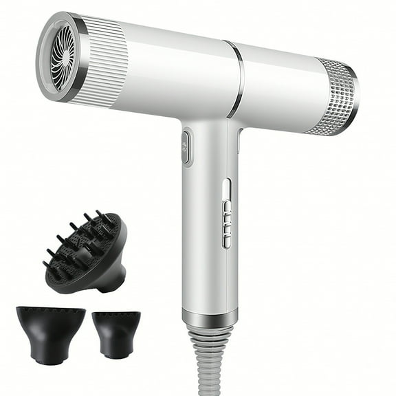 Hair Dryer Blower 1000W Professional Salon Negative Blow Fan Ionic, Fast Drying, White