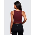 thumbnail image 2 of Sujetador deportivo CRZ YOGA Butterluxe Longline Cuello cuadrado Rojo Merlot, 2 of 5