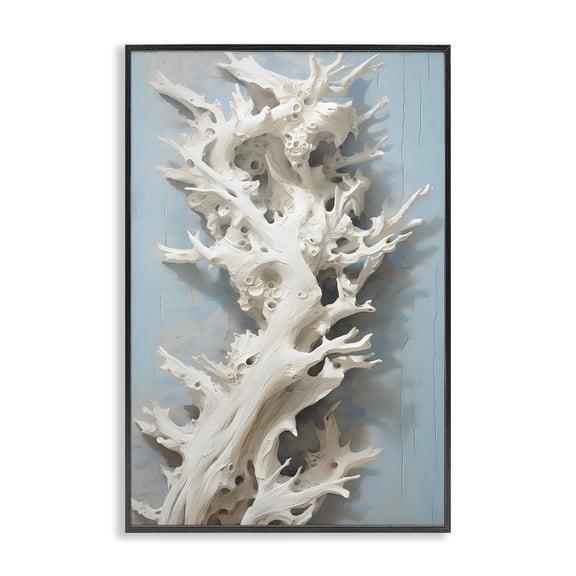 Stupell Industries Traditional Winding Spiney Coral Black Framed Giclee Art, 12 x 18, by Petals Prints Design