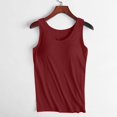 thumbnail image 6 of Yubnlvae Plus Size Cami with Built in Bra Womens Tank Tops Basic Camisole Vest Tank Tops with Built-In Shelf Bra Stretch Undershirtsclearance! Solid, Round Neck, Wine, Xl, 6 of 9
