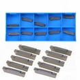 thumbnail image 2 of 10Pcs 40 Types Cnc Carbide Tips Inserts Blade Cutter Lathe Turning Tool + Box Tu, 2 of 3