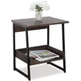 thumbnail image 5 of Caffoz Home End Table, 2-Tier Side Table with Storage Shelf, Smoky Oak, 5 of 7